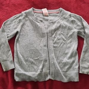 Cat And Jack - Girls - 2T - Grey Glitter Cropped Sweater - Cute - Small